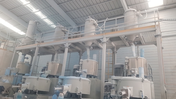 Fully Automatic Powder Mixing Weighing Conveying System For PVC Pipe Extrusion