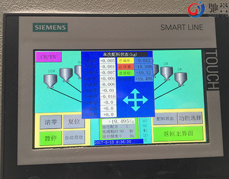 Additives Automatic Batching Dosing Machine For PVC Pipe Extruder SPC Flooring Production Line