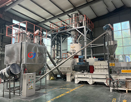 Automatic Feeding Transport System For Powder Mixer With Screw Conveyor